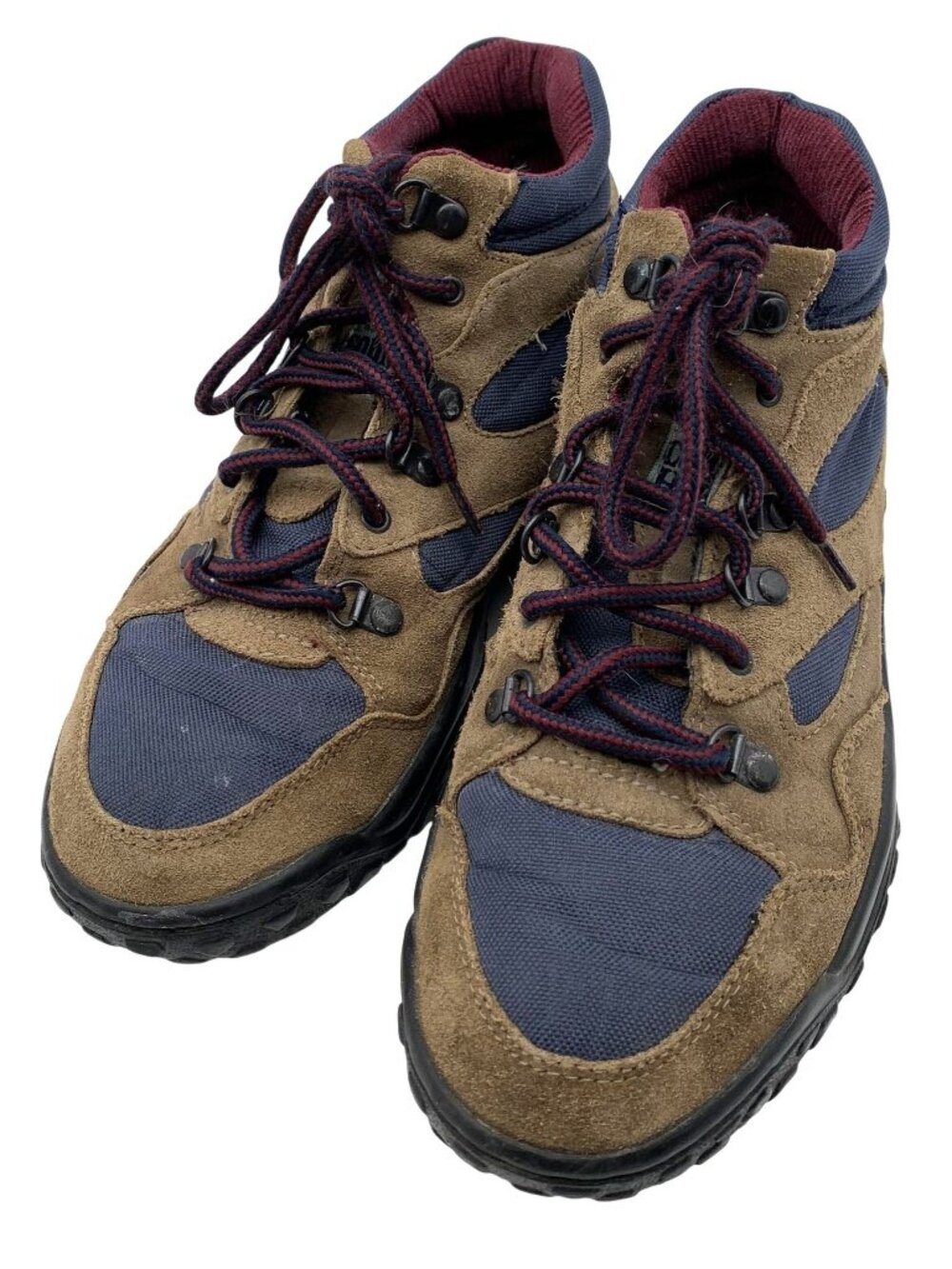 Spalding Hiking Boots Brown Navy Lace-Up Mens Size 9 Country Hikers Vintage